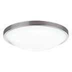 Dover Bathroom Flush Satin Chrome White Acrylic IP44 <br> Satin Chrome