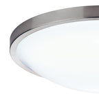 Dover Bathroom Flush Satin Chrome White Acrylic IP44 <br> Satin Chrome