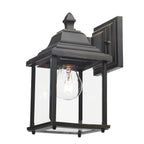 Doyle Outdoor Wall Light Black/Gold Glass IP44<br>Matt Black Gold