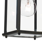 Doyle Outdoor Wall Light Black/Gold Glass IP44<br>Matt Black Gold