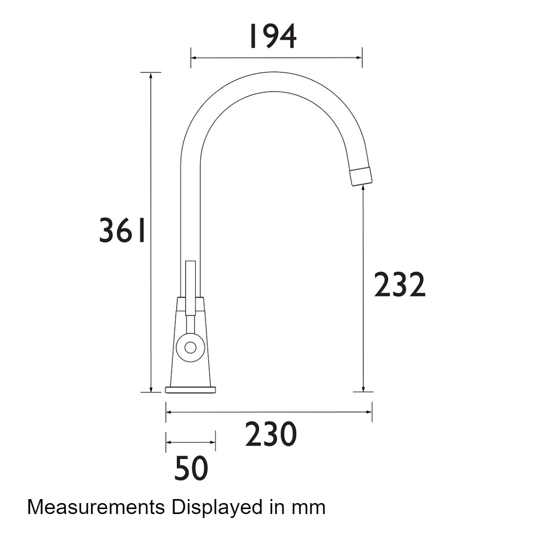 Bristan Dune Monobloc Sink Mixer - Chrome