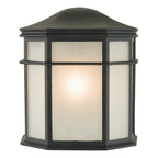 Dulbecco Outdoor Wall Light Black Opal Acrylic IP44<br>Matt Black