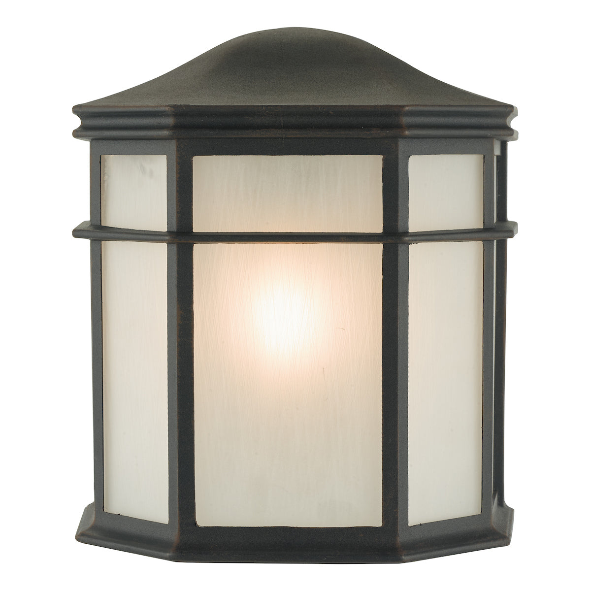 Dulbecco Outdoor Wall Light Black Opal Acrylic IP44<br>Matt Black