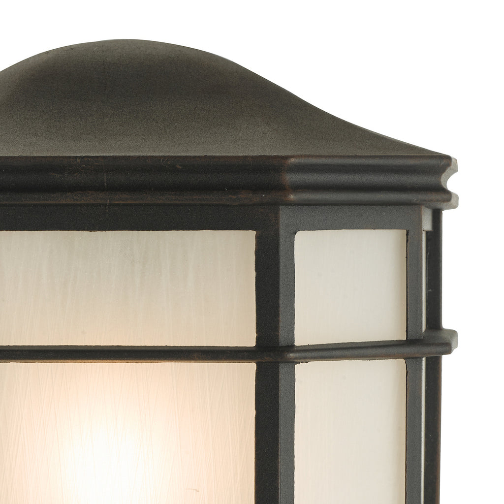 Dulbecco Outdoor Wall Light Black Opal Acrylic IP44<br>Matt Black