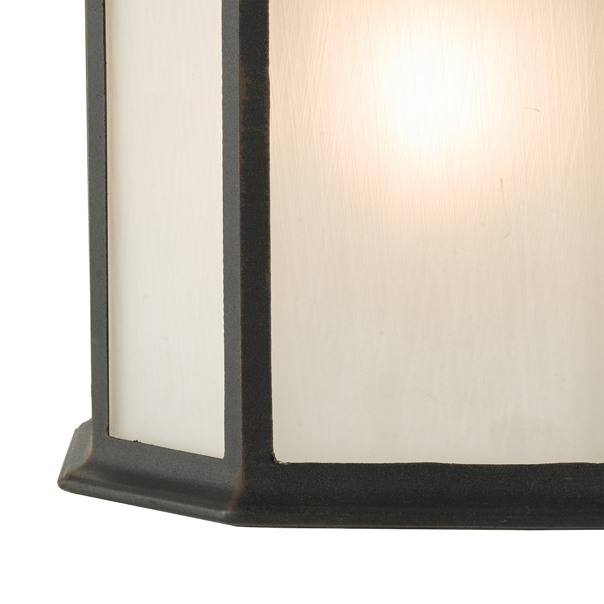 Dulbecco Outdoor Wall Light Black Opal Acrylic IP44<br>Matt Black