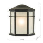 Dulbecco Outdoor Wall Light Black Opal Acrylic IP44<br>Matt Black