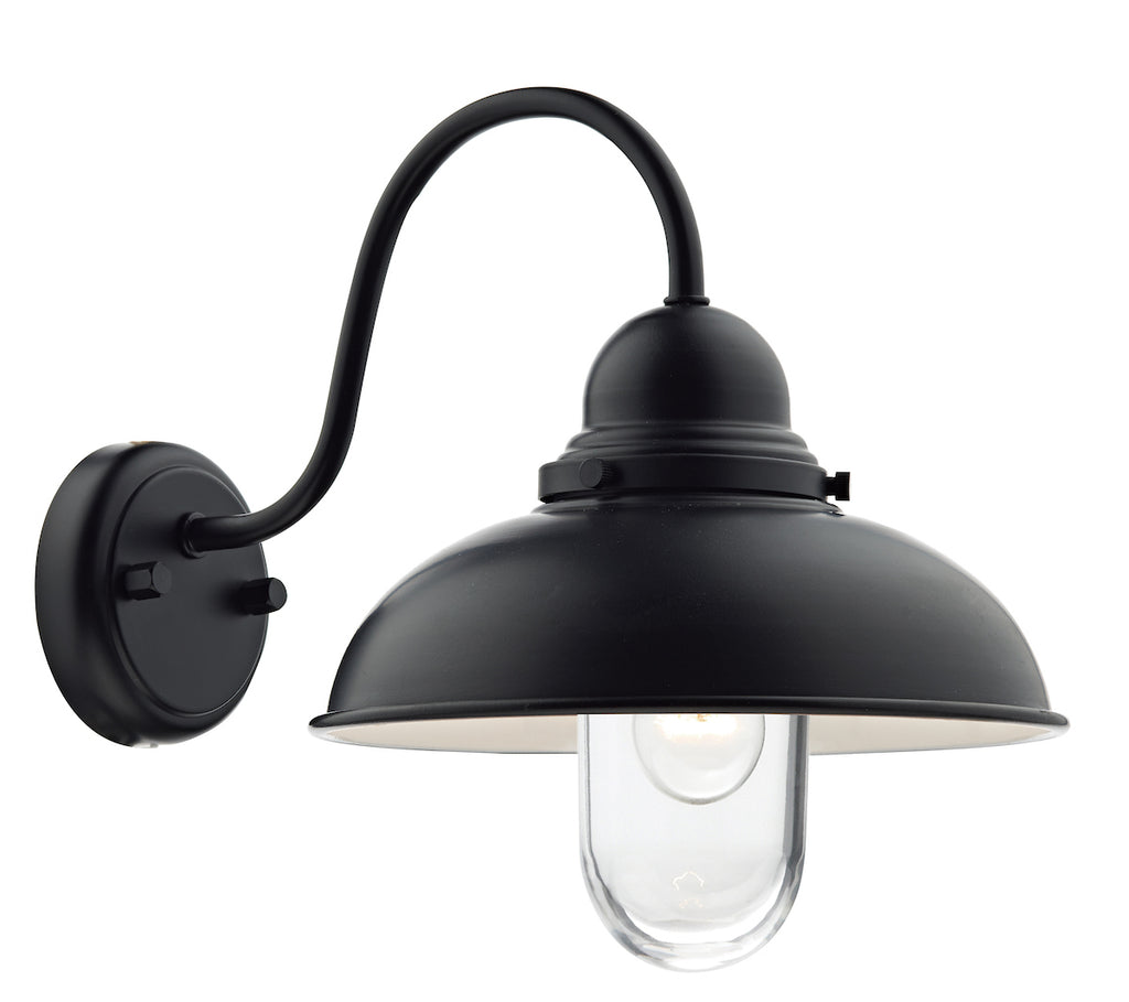 Dynamo Outdoor Wall Light Matt Black Glass IP44<br>Matt Black