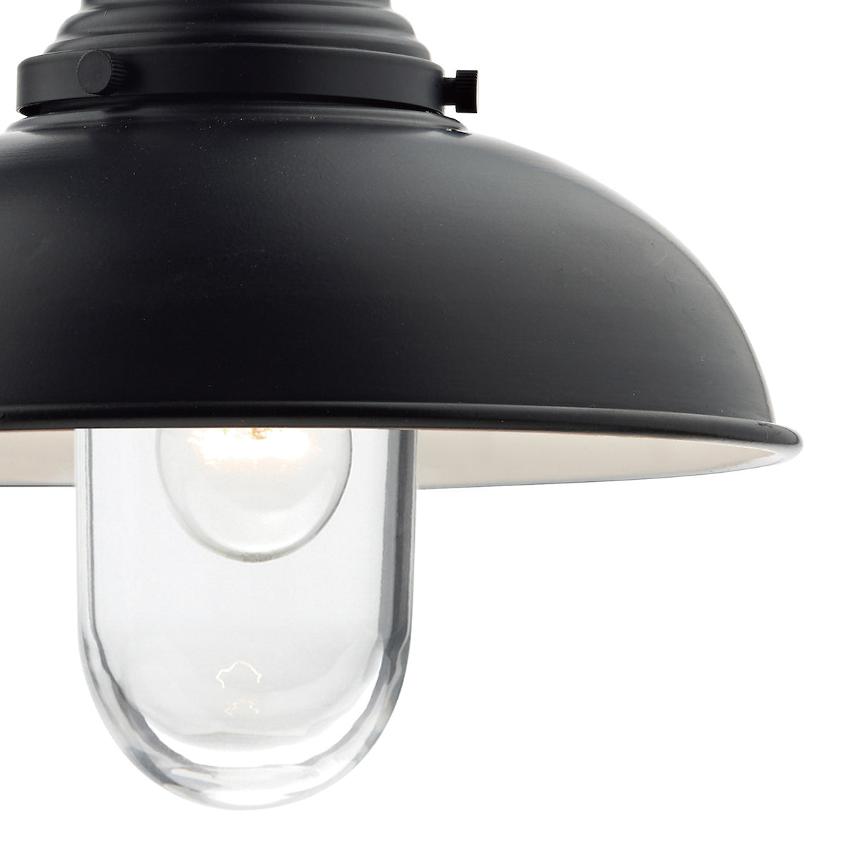 Dynamo Outdoor Wall Light Matt Black Glass IP44<br>Matt Black