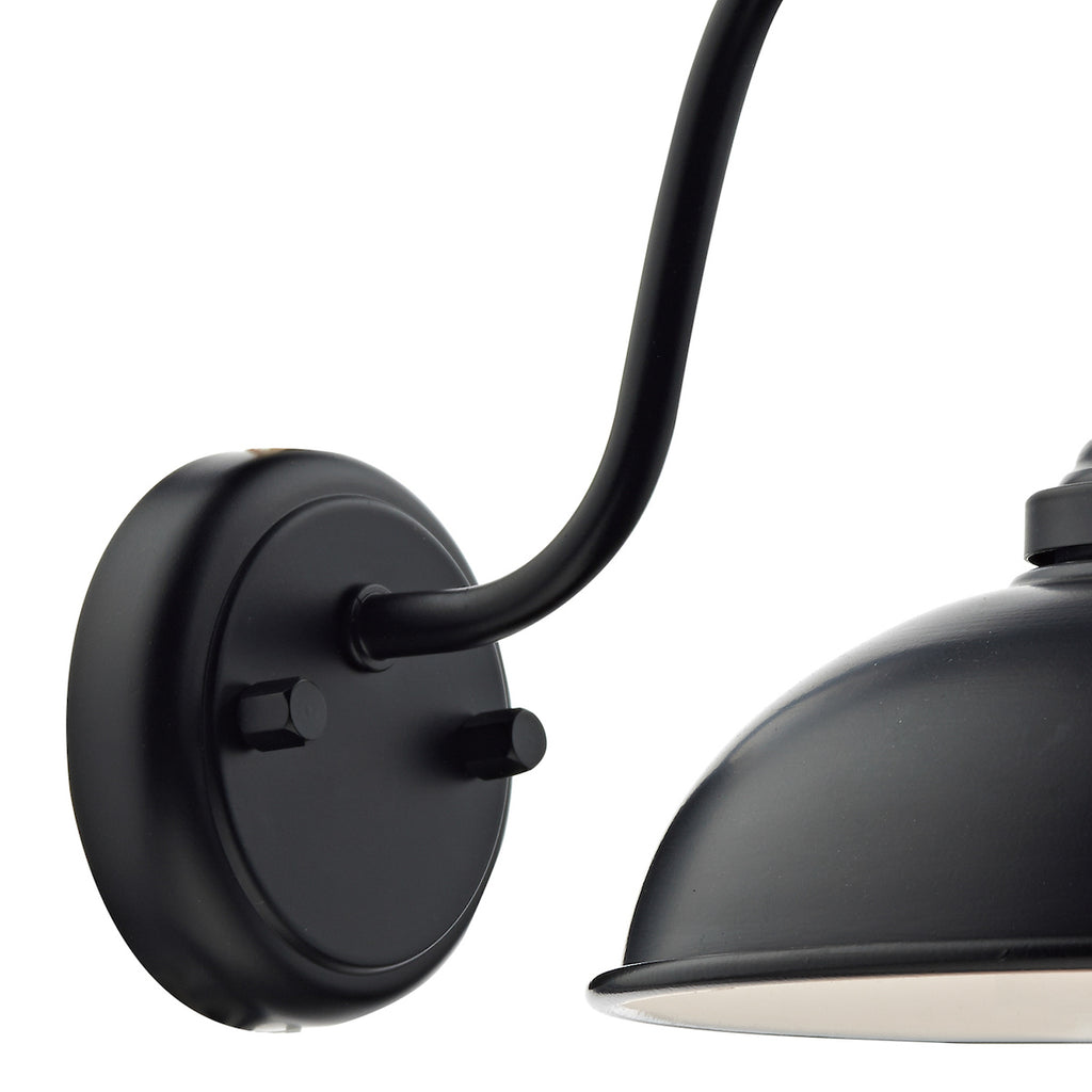 Dynamo Outdoor Wall Light Matt Black Glass IP44<br>Matt Black