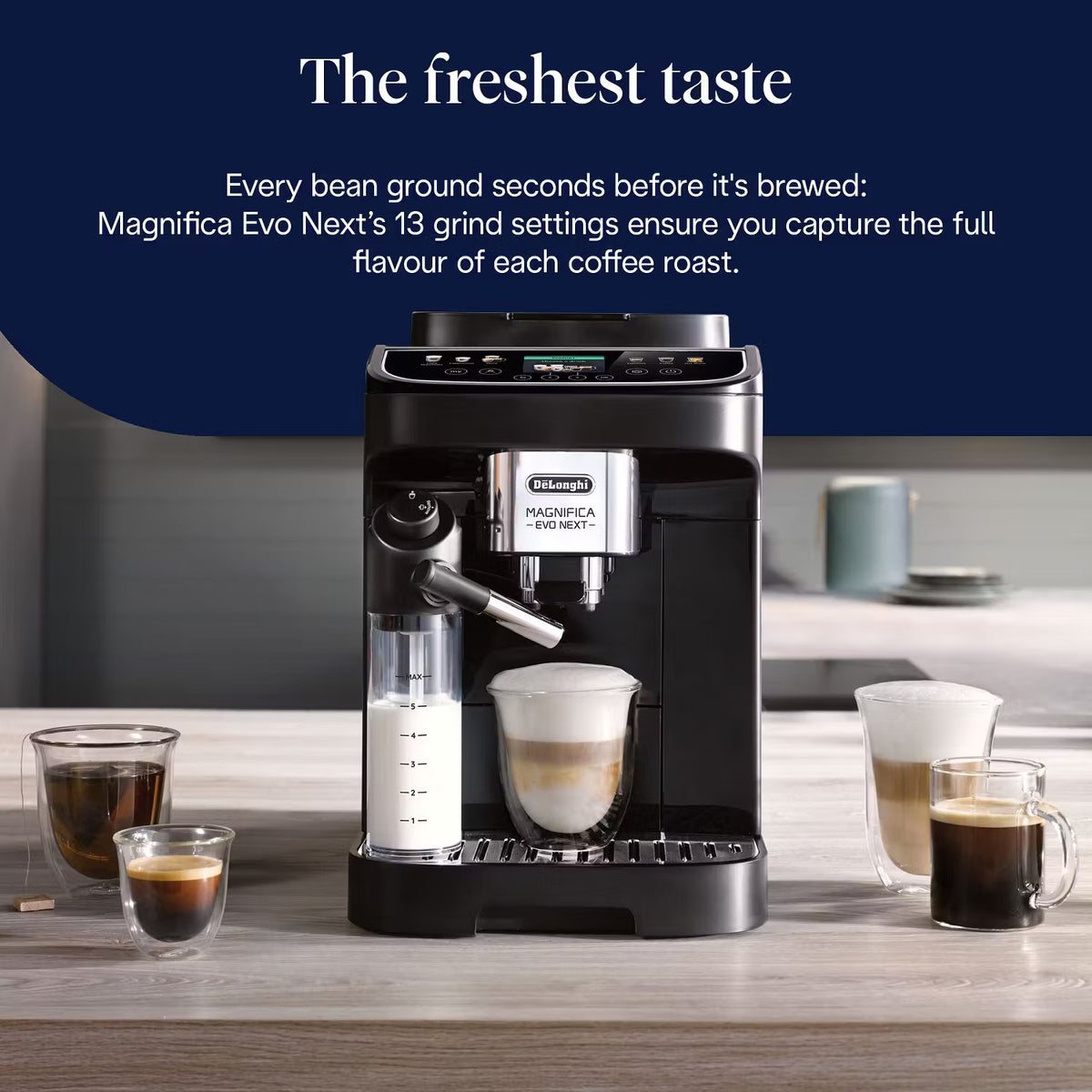 Delonghi ECAM310.60.B Magnifica Evo Next Bean to Cup Coffee Machine – BLACK