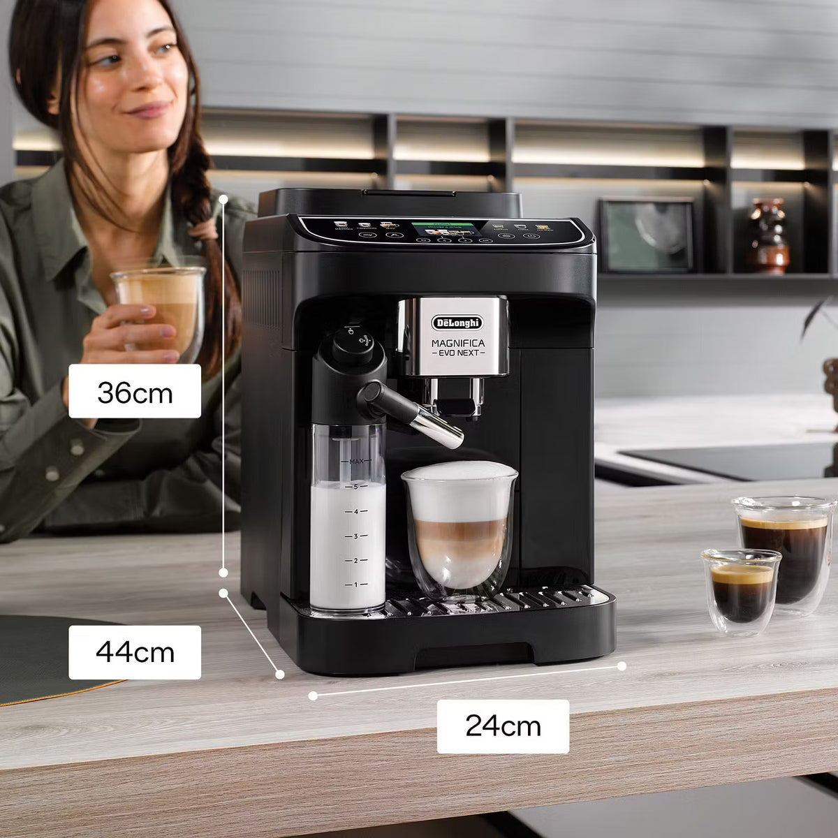 Delonghi ECAM310.60.B Magnifica Evo Next Bean to Cup Coffee Machine – BLACK