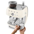 Smeg 50's Style Retro EGF03CRUK Espresso Coffee Machine - Cream