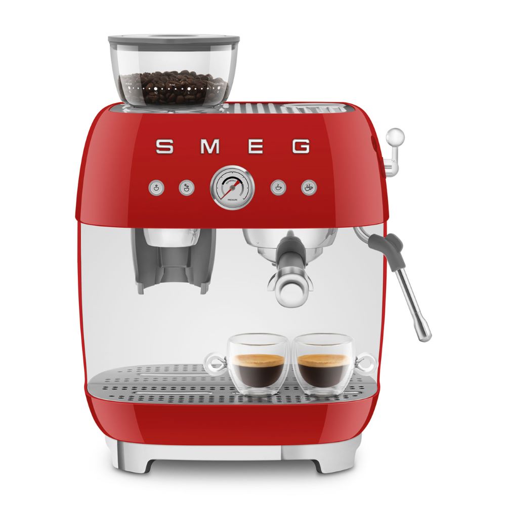 Smeg 50's Style Retro EGF03RDUK Espresso Coffee Machine - Red