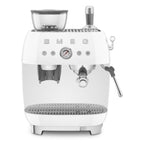 Smeg 50's EGF03WHUK Espresso Coffee Machine with Grinder in White