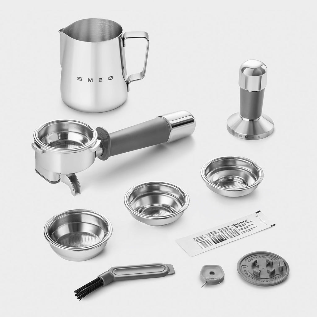 Smeg 50's EGF03WHUK Espresso Coffee Machine with Grinder in White