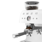 Smeg 50's EGF03WHUK Espresso Coffee Machine with Grinder in White