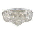 Eitan 12 Light Beaded Flush Clear and Polished Chrome<br>Crystal
