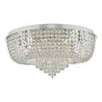 Eitan 12 Light Beaded Flush Clear and Polished Chrome<br>Crystal