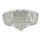 Eitan 12 Light Beaded Flush Clear and Polished Chrome<br>Crystal