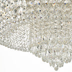Eitan 12 Light Beaded Flush Clear and Polished Chrome<br>Crystal