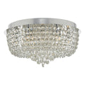 Eitan 9 Light Beaded Flush Clear and Polished Chrome<br>Crystal