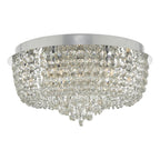 Eitan 9 Light Beaded Flush Clear and Polished Chrome<br>Crystal