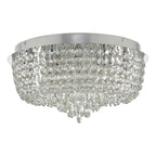 Eitan 9 Light Beaded Flush Clear and Polished Chrome<br>Crystal