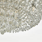 Eitan 9 Light Beaded Flush Clear and Polished Chrome<br>Crystal