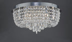 Eitan 9 Light Beaded Flush Clear and Polished Chrome<br>Crystal