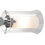 Elba Bathroom 2 Light Wall Light Polished Chrome Glass IP44Polished Chrome