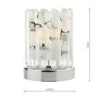 Elf Touch Table Lamp Polished Chrome With Ribbed Glass<br>Polished Chrome