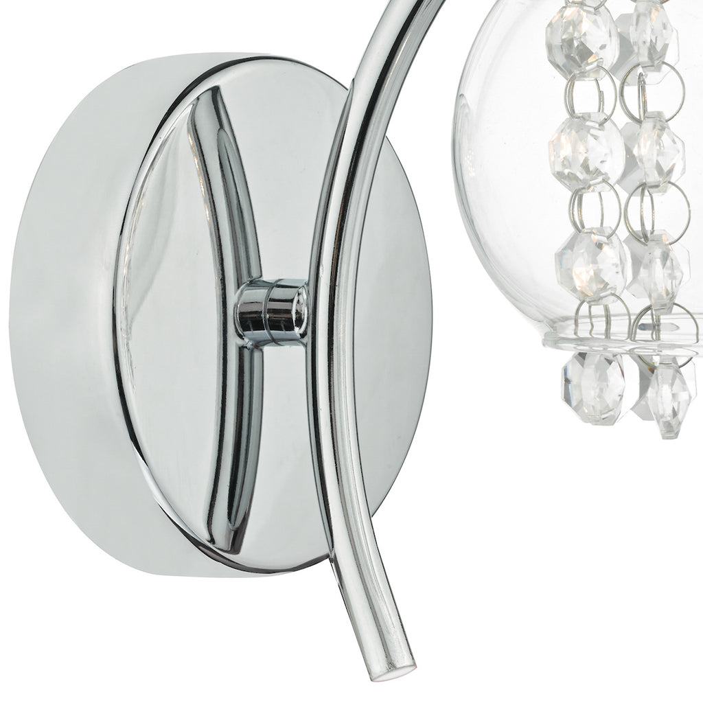 Elma Wall Light Polished Chrome & Glass<br>Polished Chrome