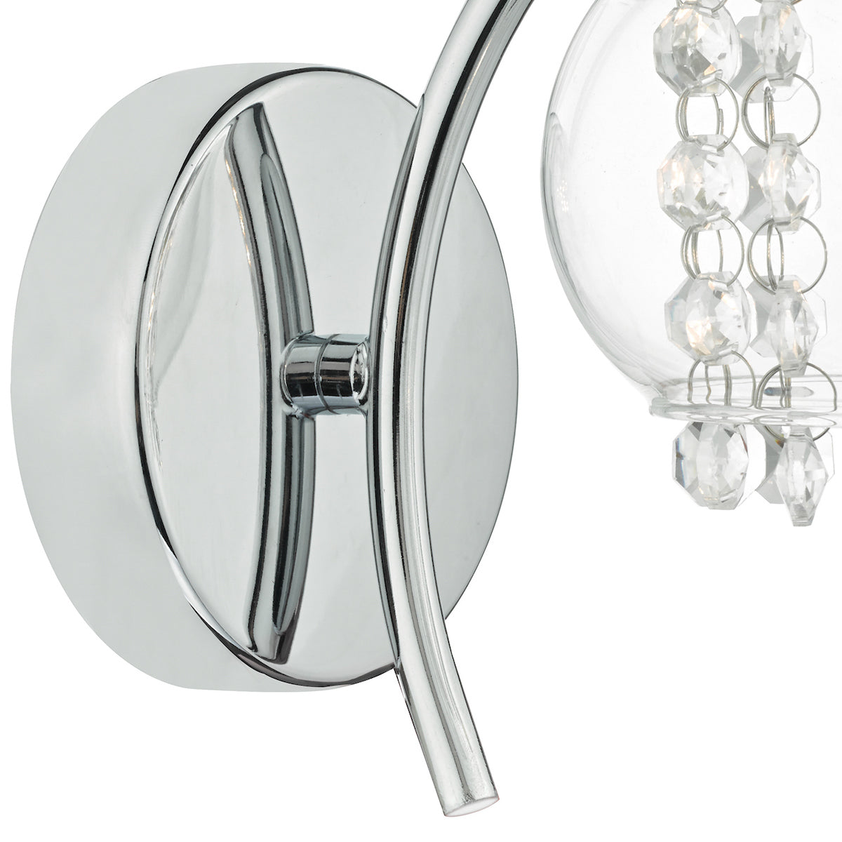 Elma Wall Light Polished Chrome & Glass<br>Polished Chrome