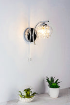 Elma Wall Light Polished Chrome & Glass<br>Polished Chrome