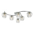 Elma 6 Light Semi Flush Polished Chrome & Crystal<br>Polished Chrome