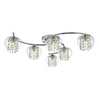 Elma 6 Light Semi Flush Polished Chrome & Crystal<br>Polished Chrome