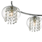 Elma 6 Light Semi Flush Polished Chrome & Crystal<br>Polished Chrome