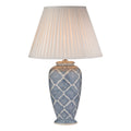 Ely Table Lamp Blue/White Base Only<br>Blue Ceramic