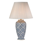 Ely Table Lamp Blue/White Base Only<br>Blue Ceramic