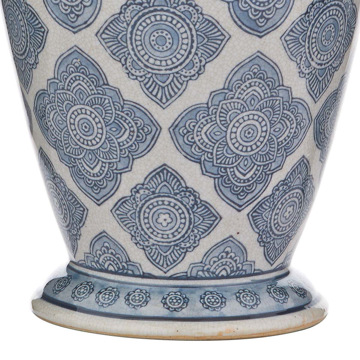 Ely Table Lamp Blue/White Base Only<br>Blue Ceramic