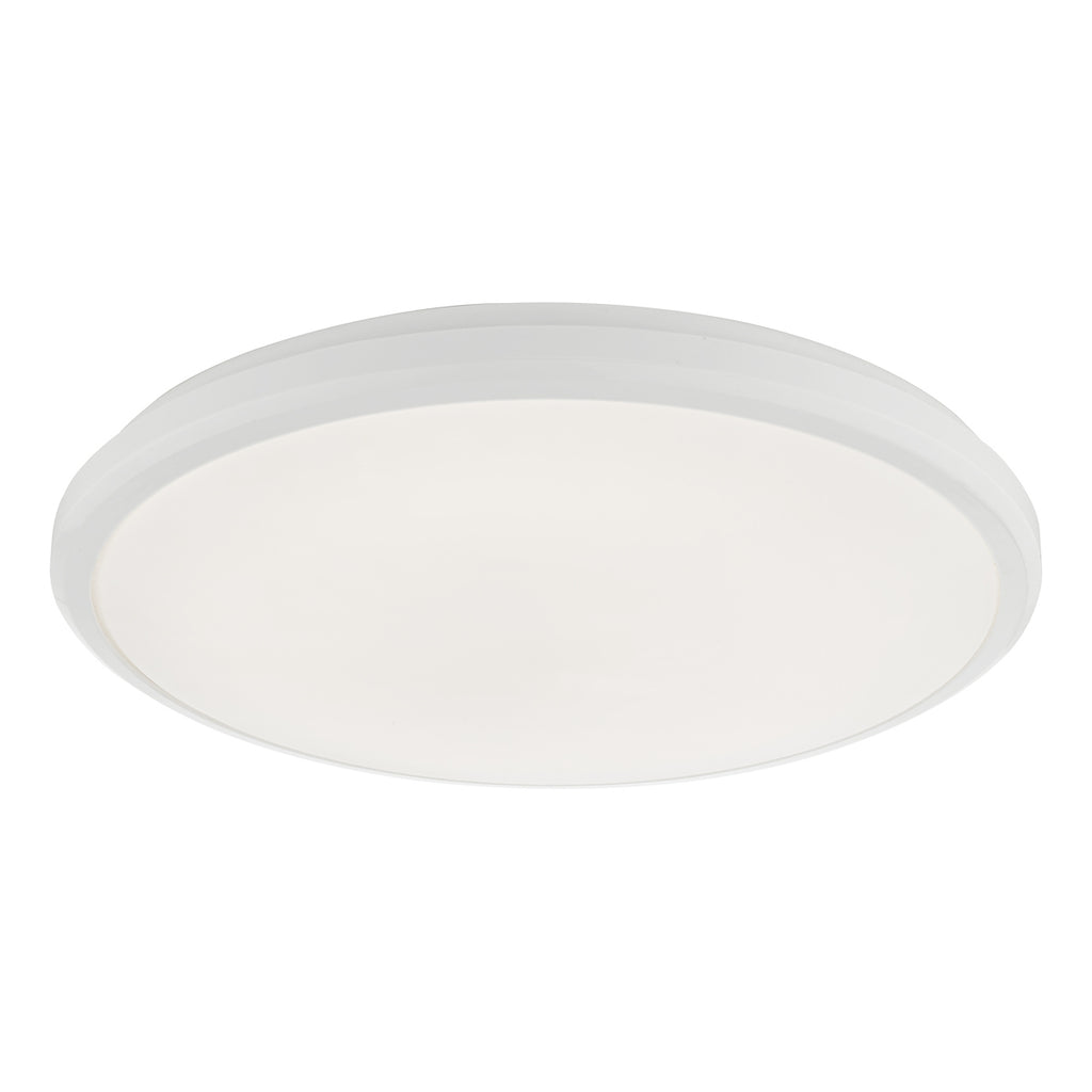 Emmett Bathroom Flush White Acrylic IP44 LED White