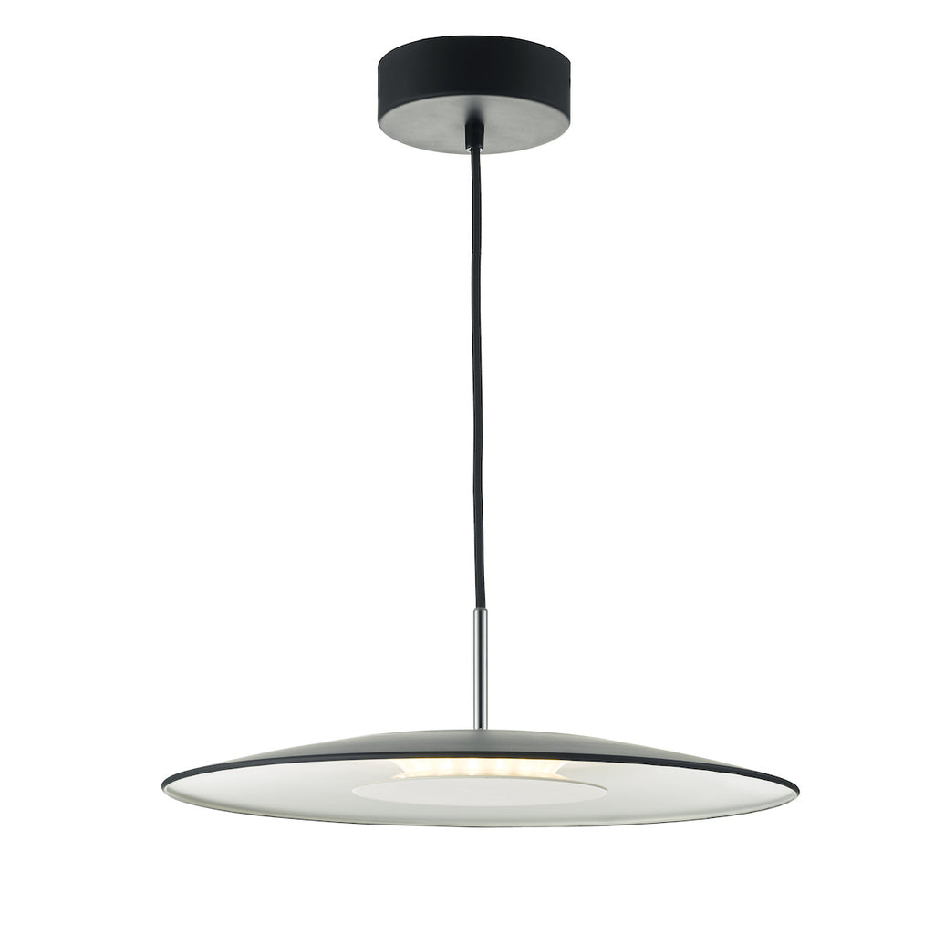 Enoch Pendant Matt Black & Stainless Steel LED<br>Matt Black