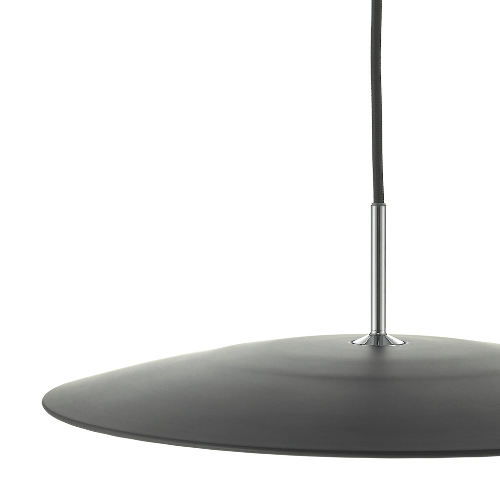 Enoch Pendant Matt Black & Stainless Steel LED<br>Matt Black