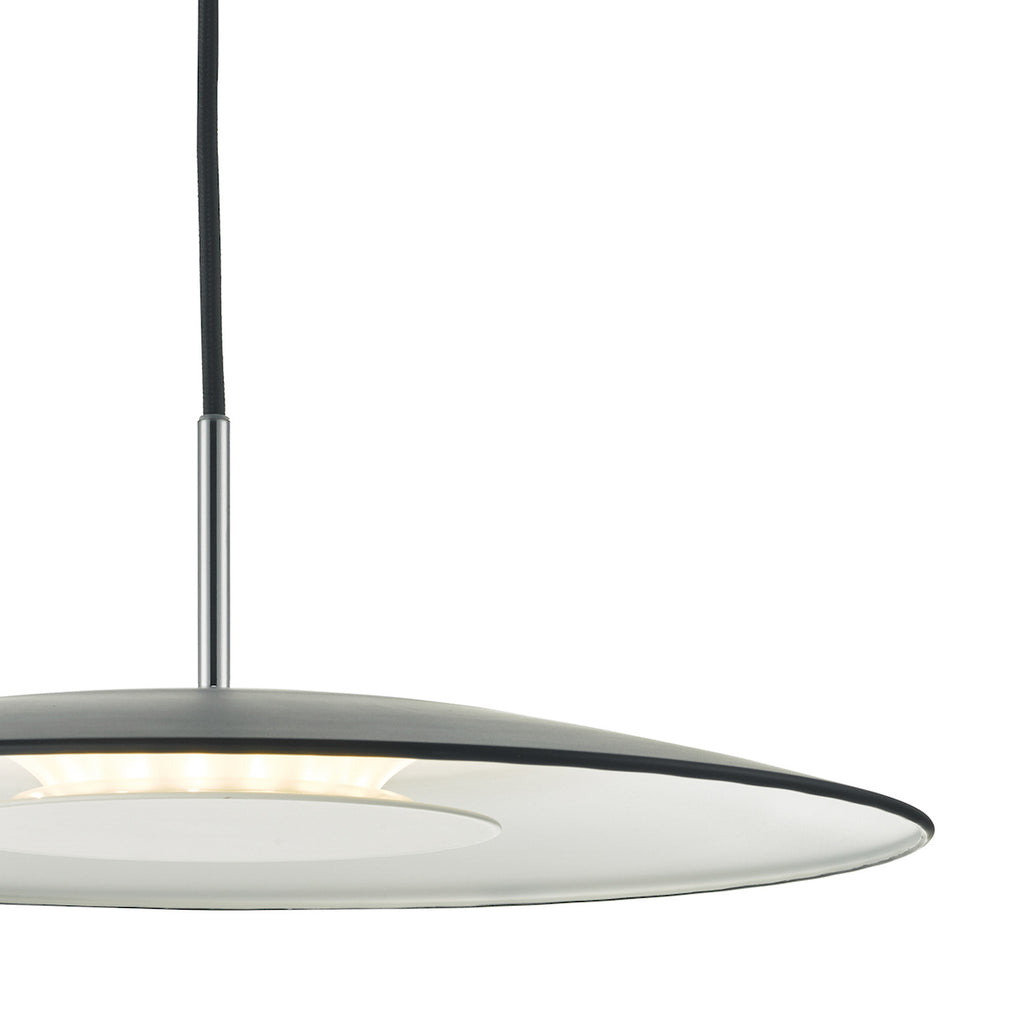 Enoch Pendant Matt Black & Stainless Steel LED<br>Matt Black