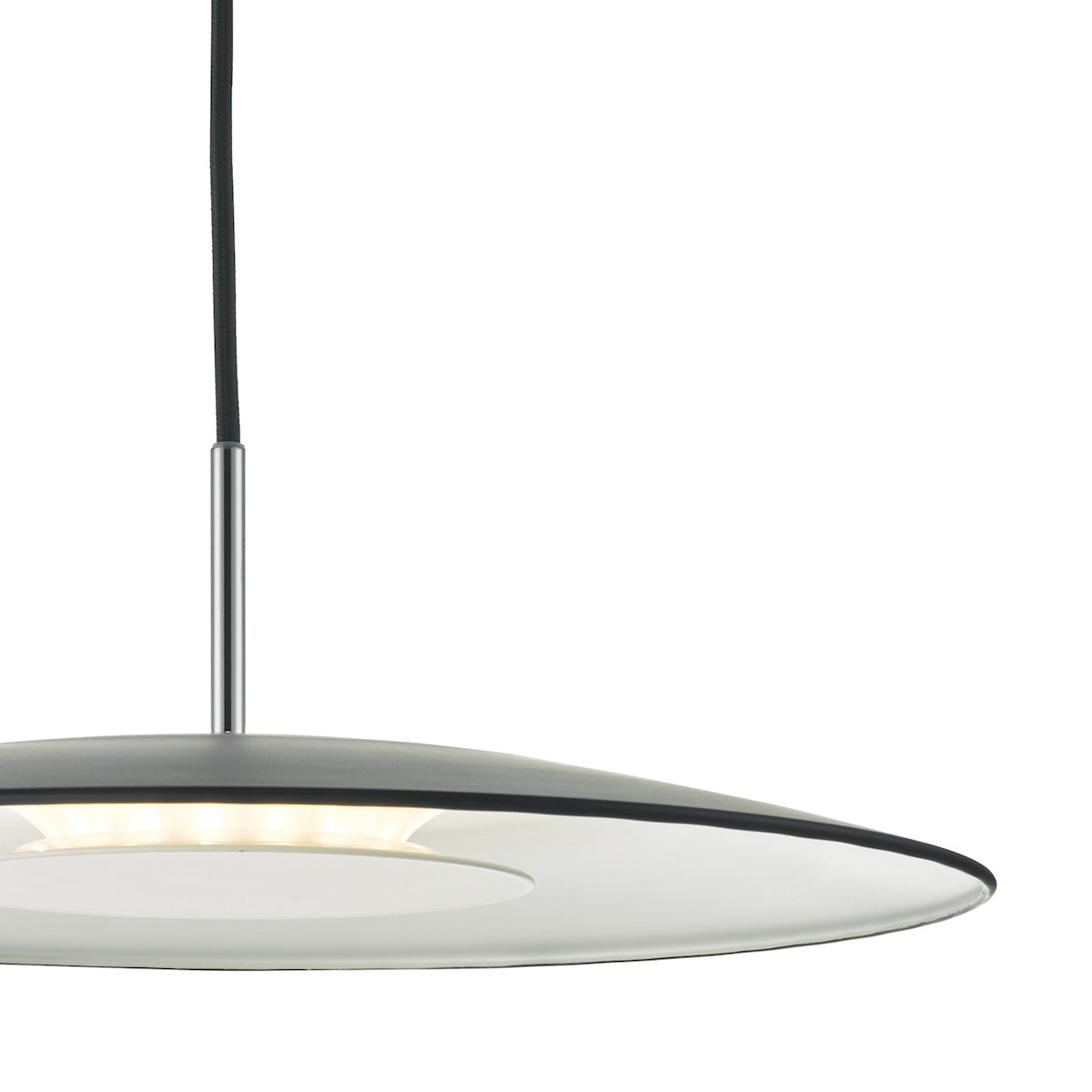 Enoch Pendant Matt Black & Stainless Steel LED<br>Matt Black