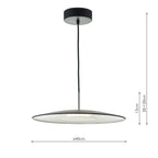 Enoch Pendant Matt Black & Stainless Steel LED<br>Matt Black