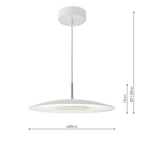 Enoch Pendant White Stainless Steel LED<br>Matt White