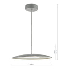 Enoch Pendant Matt Grey Stainless Steel LED<br>Matt Grey