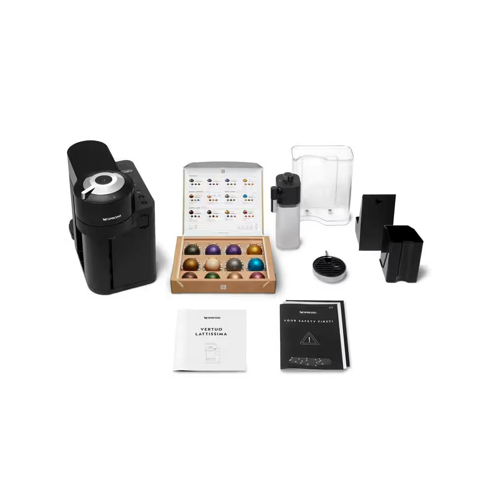 Delonghi ENV300.B Nespresso Vertuo Lattissima Capsule Coffee Machine with Milk Frothing - Black