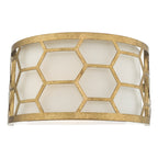 Epstein 1 Light Wall Light Gold & Ivory<br>Distressed Gold Leaf